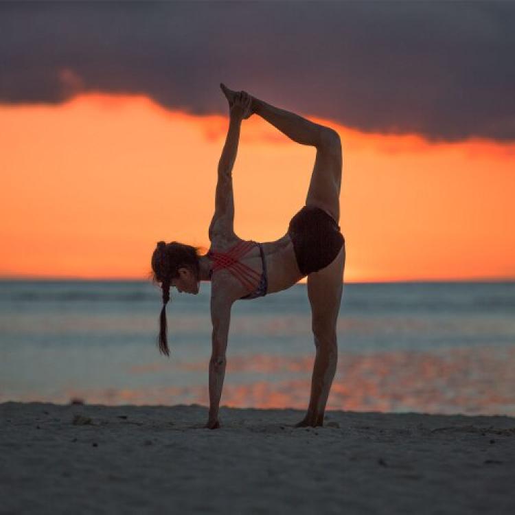 Yoga and the sunset
