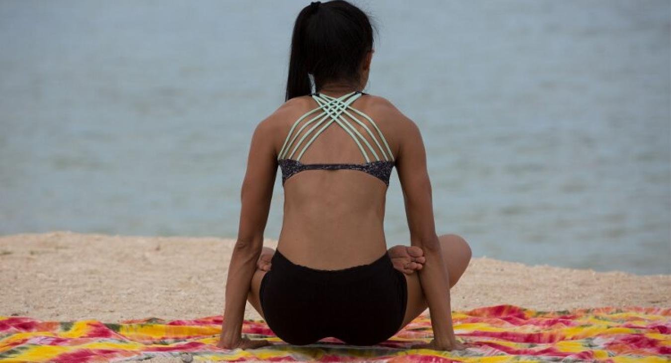Yoga at the beach