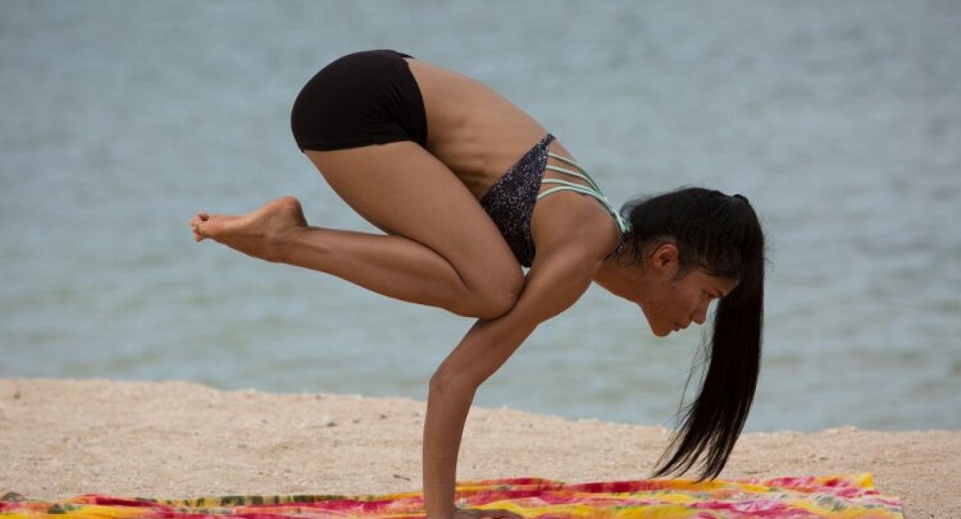 Yoga at the beach