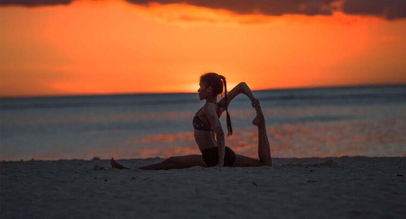 Yoga and the sunset
