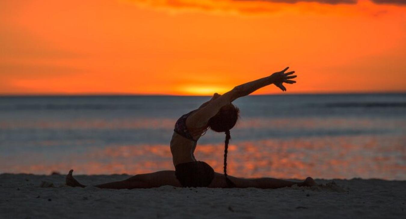 Yoga and the sunset