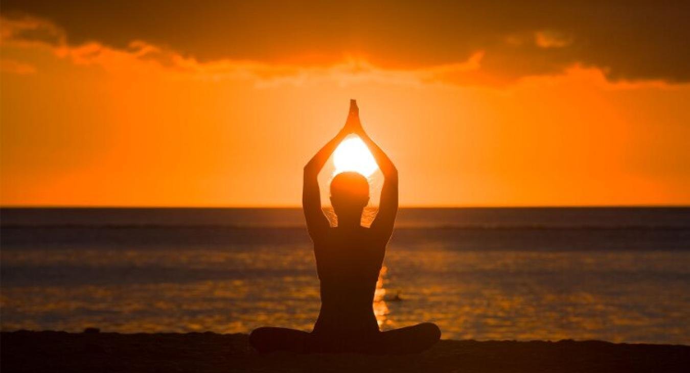 Yoga and the sunset